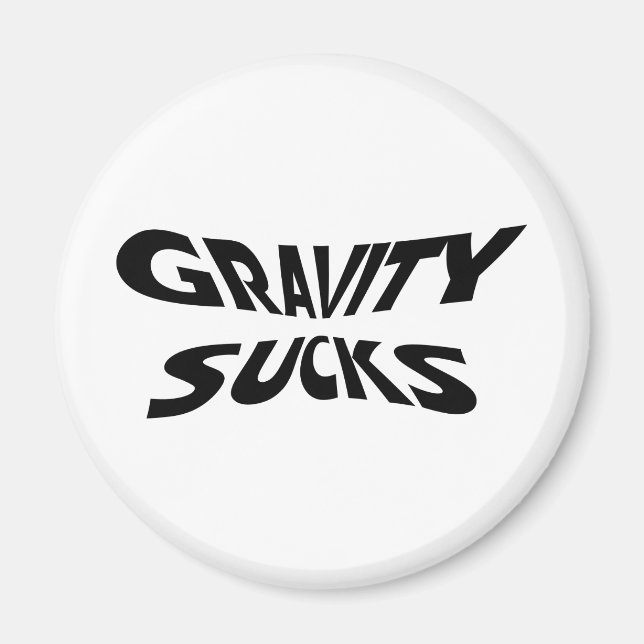 Aimant La gravité c'est nul - Humour scientifique de phys (Devant)