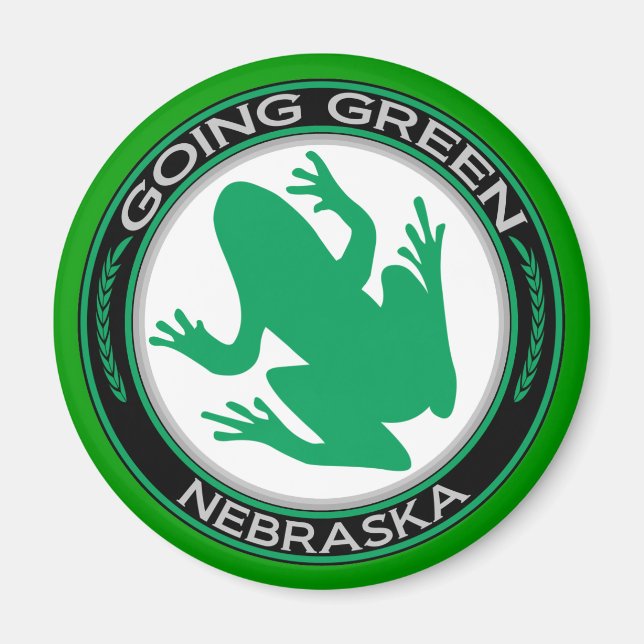 Aimant La grenouille verte du Nebraska (Devant)