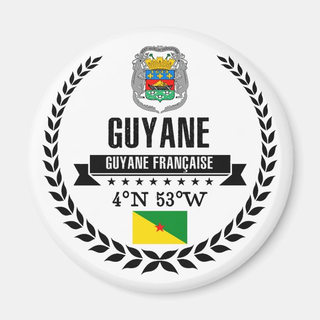 Aimant La Guyane française française (Devant)