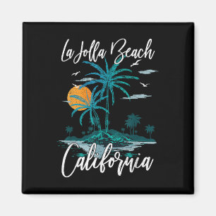 Aimant La Jolla Beach California Palm Tree Summer Family