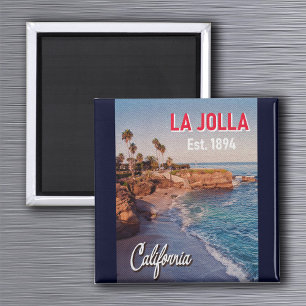 Aimant La Jolla California Vintage Palm Trees Souvenirs