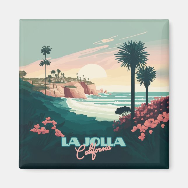 Aimant La Jolla Cove San Diego California Retro (Devant)