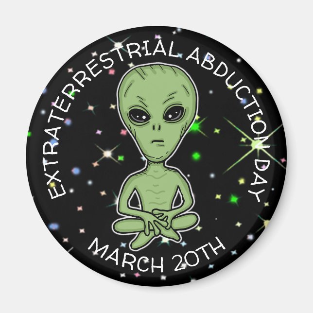 Aimant La journée de l'enlèvement extra-terrestre est le  (Devant)