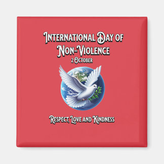 Aimant La Journée internationale de la non-violence. Resp