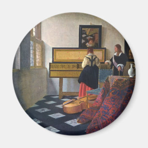 Aimant La leçon de musique de Johannes Vermeer (vers 1663