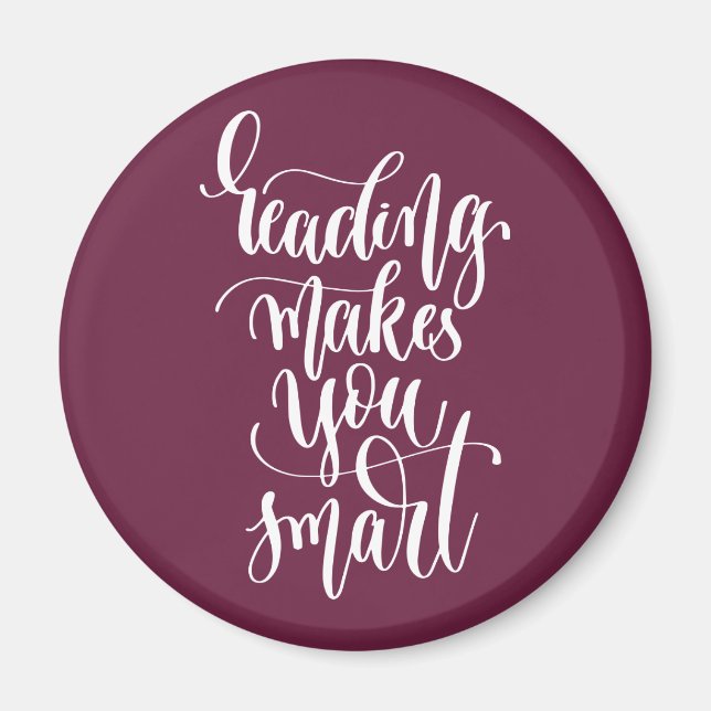 Aimant La lecture vous rend intelligent (Devant)