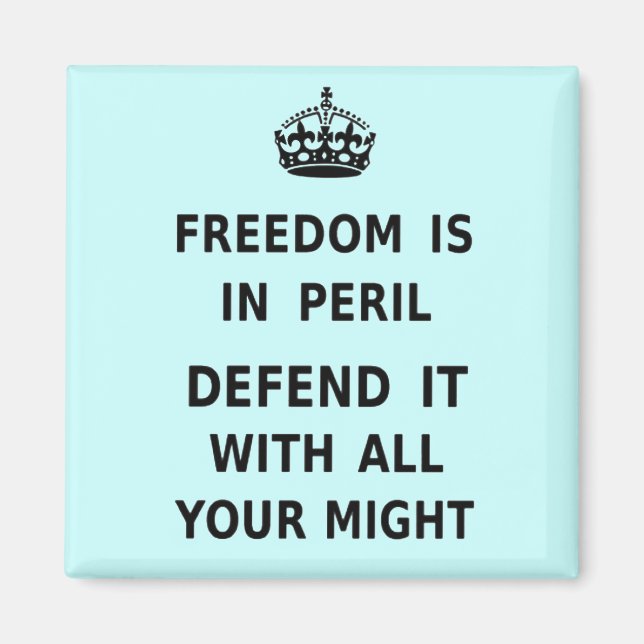 Aimant La Liberté Est En Danger. Défendre Avec Tout Ce Qu (Devant)