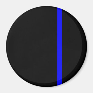 Aimant La Ligne Bleue Mince Symbolique sur le Noir