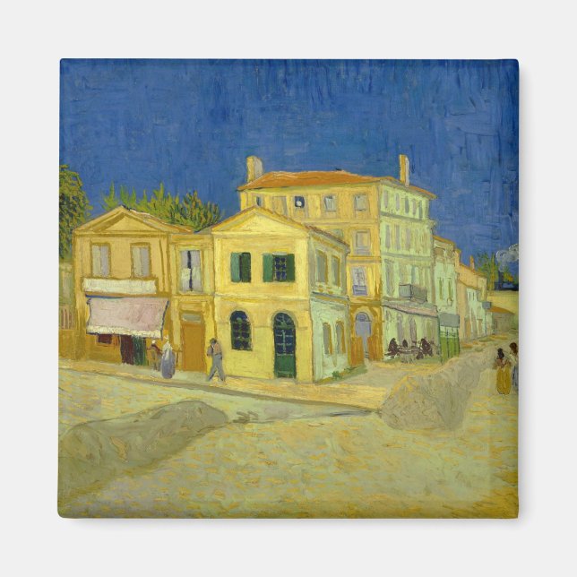 Aimant La Maison Jaune (F464) Van Gogh Art (Devant)