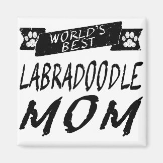 Aimant La meilleure maman du monde au Labradoodle