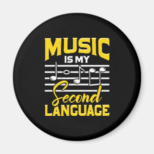 Aimant La musique enseignante est ma langue seconde
