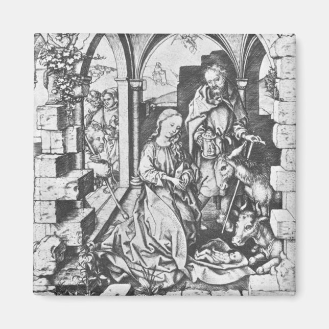 Aimant La naissance de Jésus (par Martin Schongauer) (Devant)