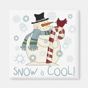 Aimant La neige est un cadeau et t-shirts de vacances Coo