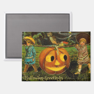 Aimant La Nuit de la récolte des citrouilles d'Halloween 