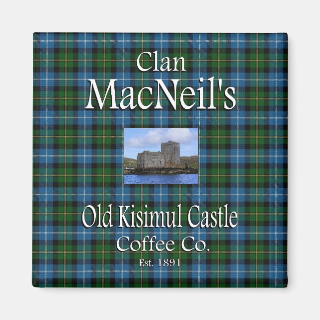 Aimant La Old Kisimul Castle Coffee Co de Clan MacNeil. (Devant)