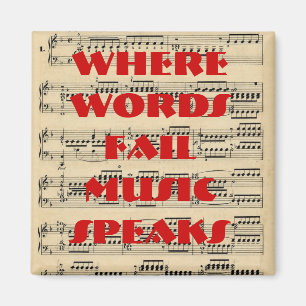 Aimant Là où les mots échouent, la musique parle d'aimant