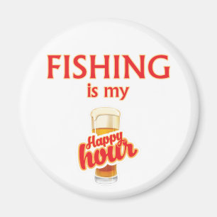 Aimant La Pêche Est Mon Heureuse Heure