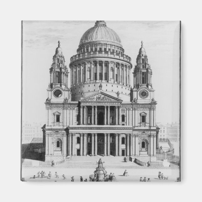 Aimant La perspective ouest de la cathédrale Saint-Paul (Devant)