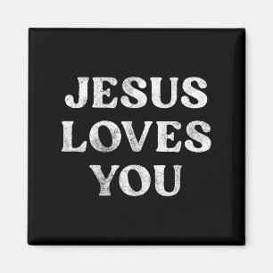 Aimant La phrase Jésus t'aime sur un 