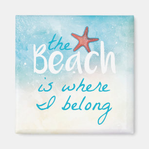 Aimant La Plage Est Là Où Je Suis Cité