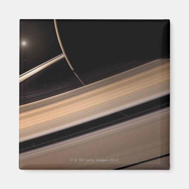 Aimant La planète Saturne dans le système solaire, gros p (Devant)