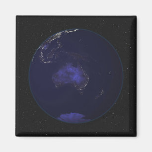 Aimant La pleine terre la nuit montrant les lumières 2 d