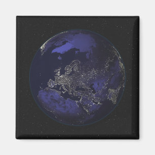 Aimant La pleine terre la nuit montrant les lumières 3 d