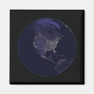 Aimant La pleine terre la nuit montrant les lumières 4 d
