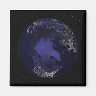 Aimant La pleine terre la nuit montrant les lumières 5 d