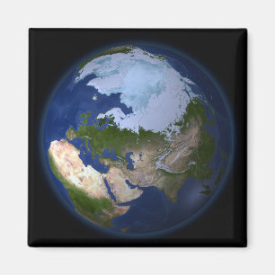 Aimant La pleine terre montrant la région arctique