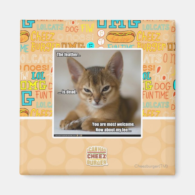 Aimant La plume est morte. (Devant)