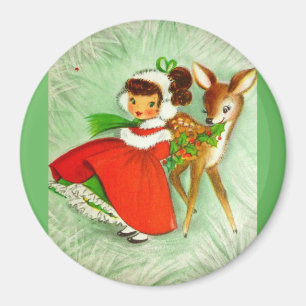 Aimant La plupart de beaux cerfs communs et fille