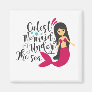 Aimant La plus mignonne sirène sous la mer
