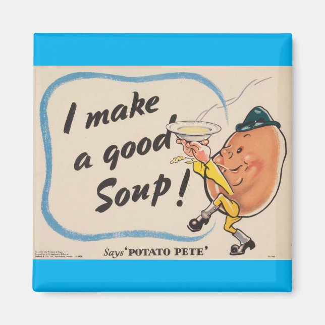 Aimant La pomme de terre fait une bonne soupe (Devant)
