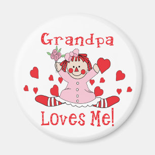 Aimant La poupée Rag de mon grand-père Love