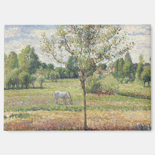 Aimant La Prairie au cheval gris, Eragny, Peinture à l'hu