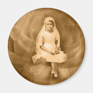 Aimant La première fille de communion de cru, robe,