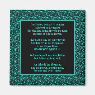 Aimant La prière du Seigneur Notre Père Frontière Abstrai