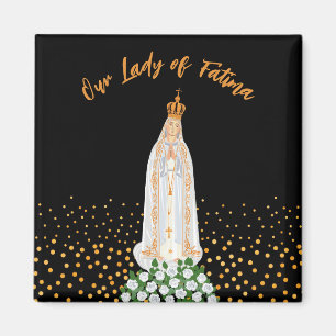 Aimant La procession de Notre-Dame de Fátima aux bougies