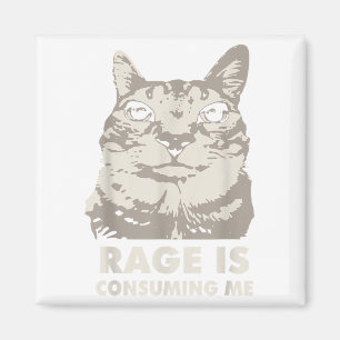 Aimant La rage me consomme Mème de chat en colère Sarcasm