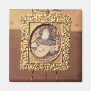 Aimant La Reine Elizabeth I jouant le luth (inclusion