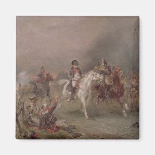 Aimant La retraite du napoléon (huile sur la toile)