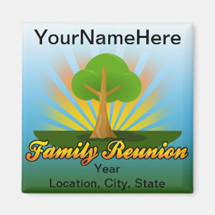 Aimant La Réunion de famille faite sur commande, arbre