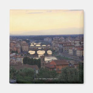 Aimant La rivière de l'Arno et le Ponte Vecchio à