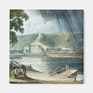 Aimant La Roche, des "vues sur la Seine", gravée par T