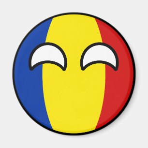 Aimant La Roumanie Geeky tendante drôle Countryball
