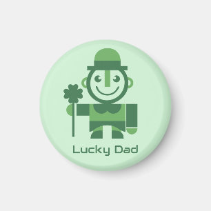 Aimant La Saint-Patrick avec un lutin chanceux minimalist