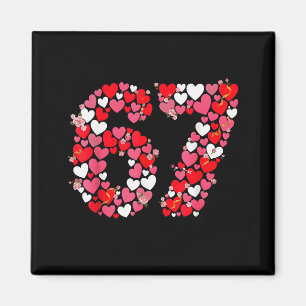 Aimant La Saint-Valentin 67 Meme Rempli De Cœurs Drôle S