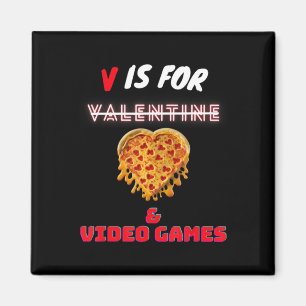 Aimant La Saint-Valentin est pour les amateurs de pizza e