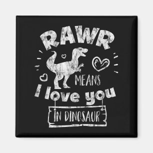 Aimant La Saint-Valentin T-rex Rawr Signifie Je T'aime En